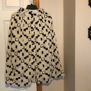 Long black and white skirt